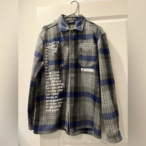 PLEASURES FORCES PLAID OVERSHIRT